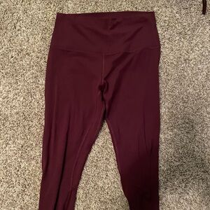 Lululemon Align Legging Burgundy Stretch Activewear Womens - Size 8